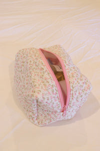 Diana Pink Floral Makeup Bag