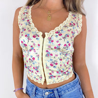 Cher Yellow Floral Corset Top