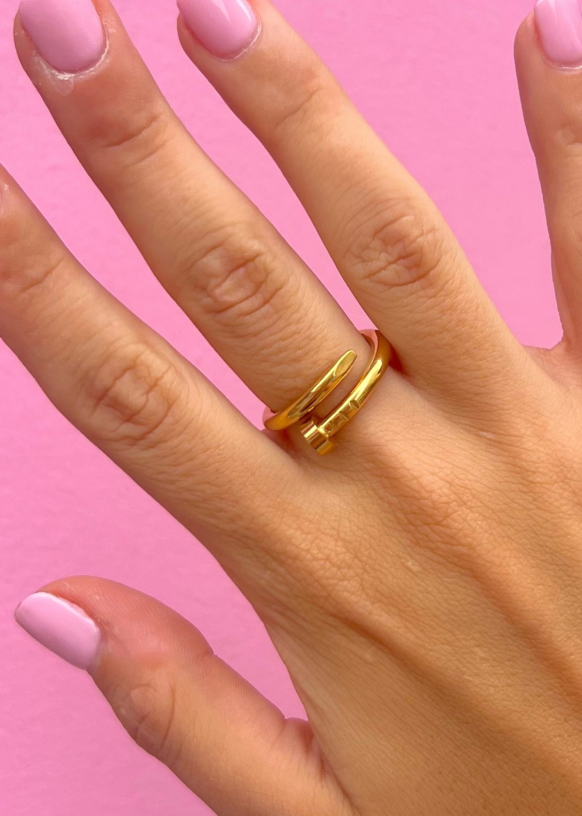 18k Gold Thick Nail Ring