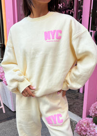 NYC Cream Puff Print Crewneck