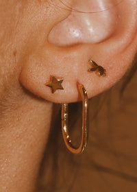 18k Gold Star Studs