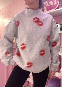 Red Kisses Airbrushed Crewneck - CAMAIR x CN