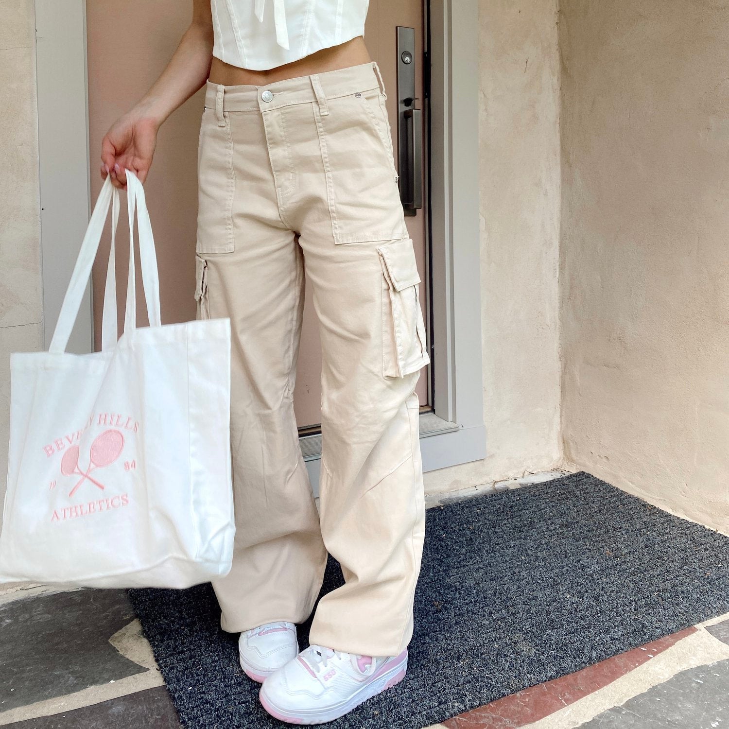 パンツ CITYBREEZE Cargo Coloring Pants CREAM Cierra Sand Cargo Pants – Colorful Natalie