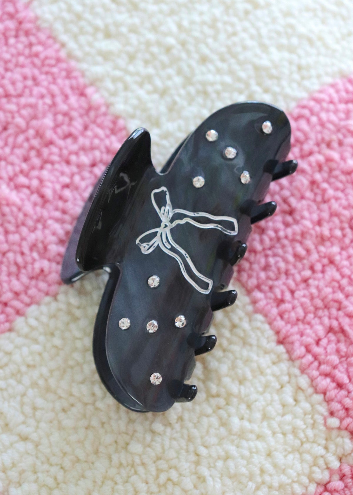 Black Bow Hair Clip