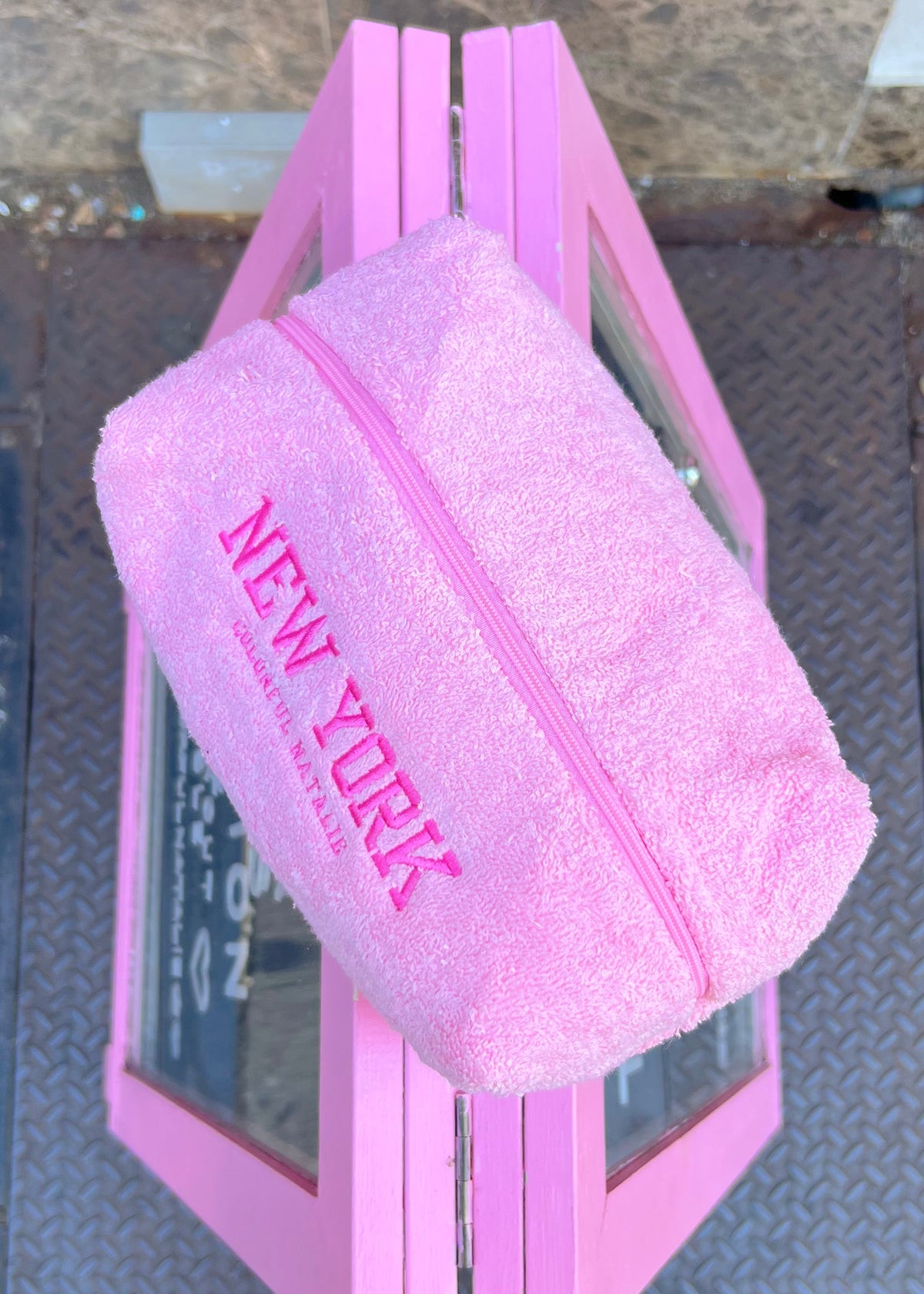 Pink Terry New York Makeup Bag