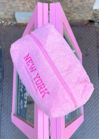 Pink Terry New York Makeup Bag