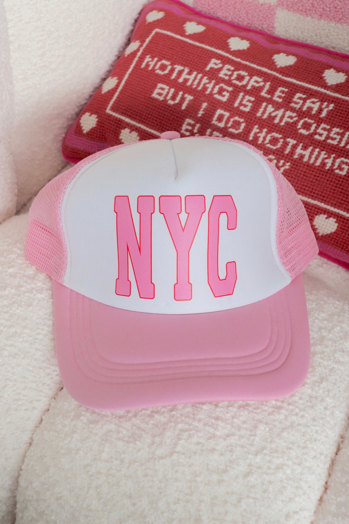 NYC Pink Trucker Hat