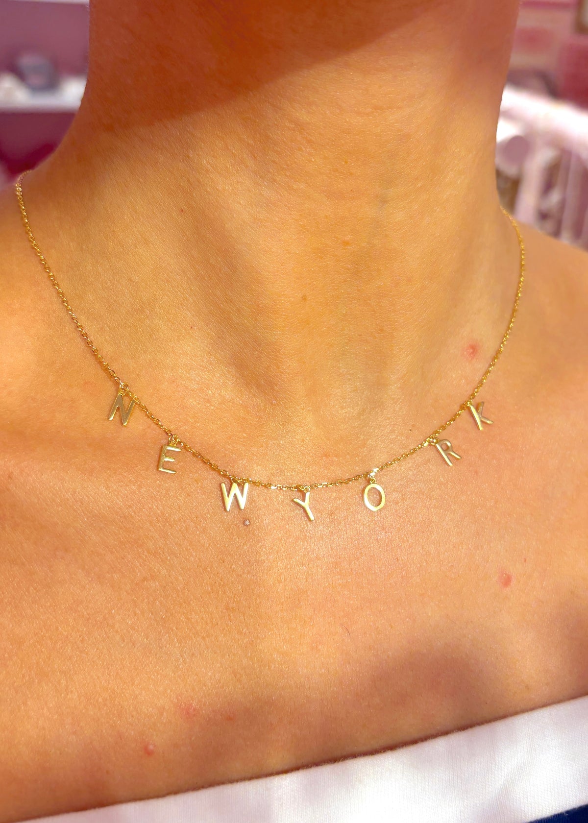 New York Letter Necklace