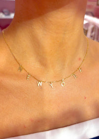 New York Letter Necklace