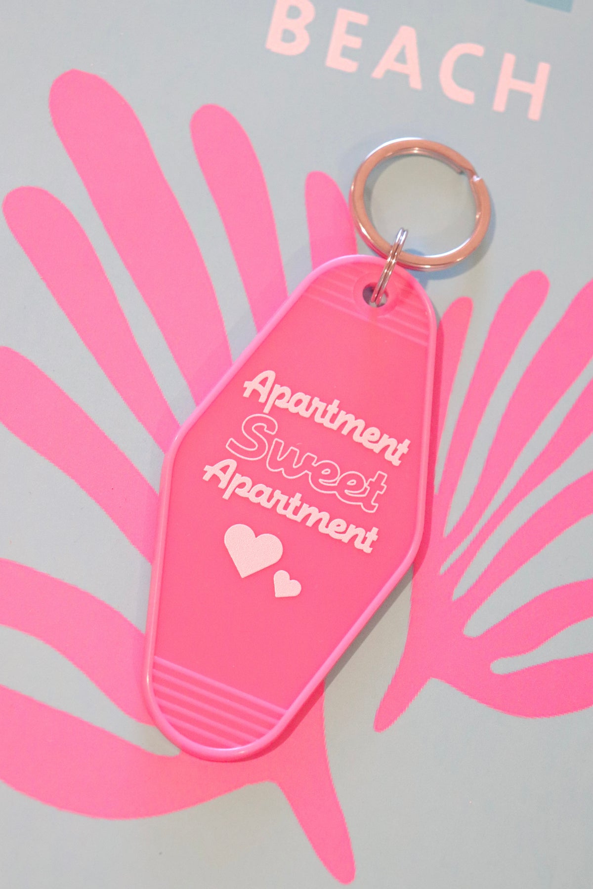 Apartment Sweet Apartment Pink Keychain