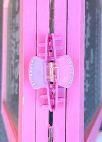 New York Studded Pink Hair Clip
