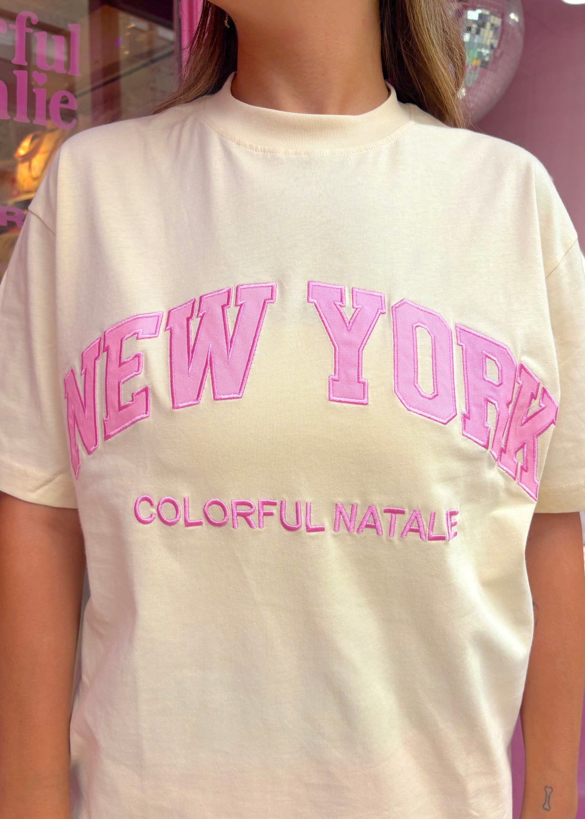 Embroidered NY Heavyweight Yellow T-Shirt