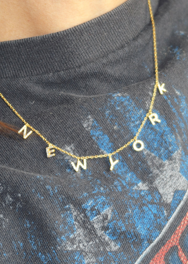 New York Letter Necklace