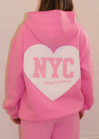 NYC Pink Heart Hoodie