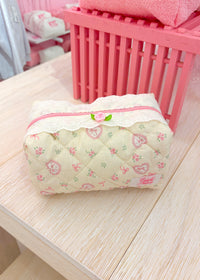 Pink Coquette Bows Makeup Bag