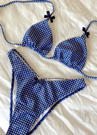 Lisette Blue Gingham Bikini Set