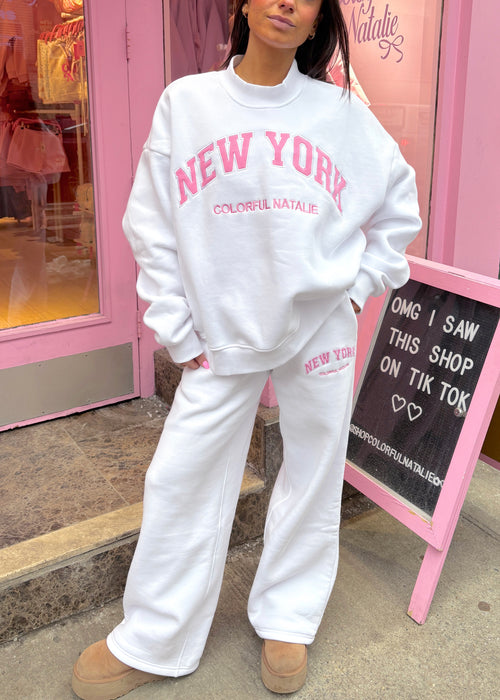 New York White Mockneck