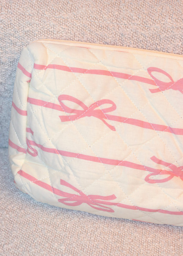 Pink Ribbon Medium Makeup Bag