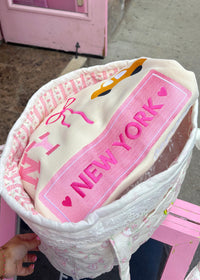 Pink Coquette Lace Tote