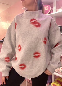 Red Kisses Airbrushed Crewneck - CAMAIR x CN