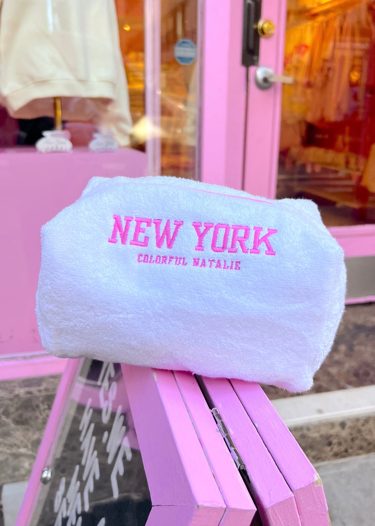 White Terry New York Makeup Bag