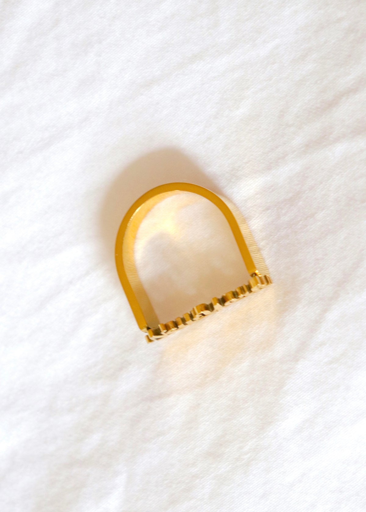 New York Gothic Name Ring