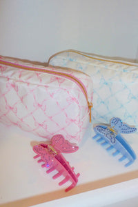 Pink Bows Makeup Bag
