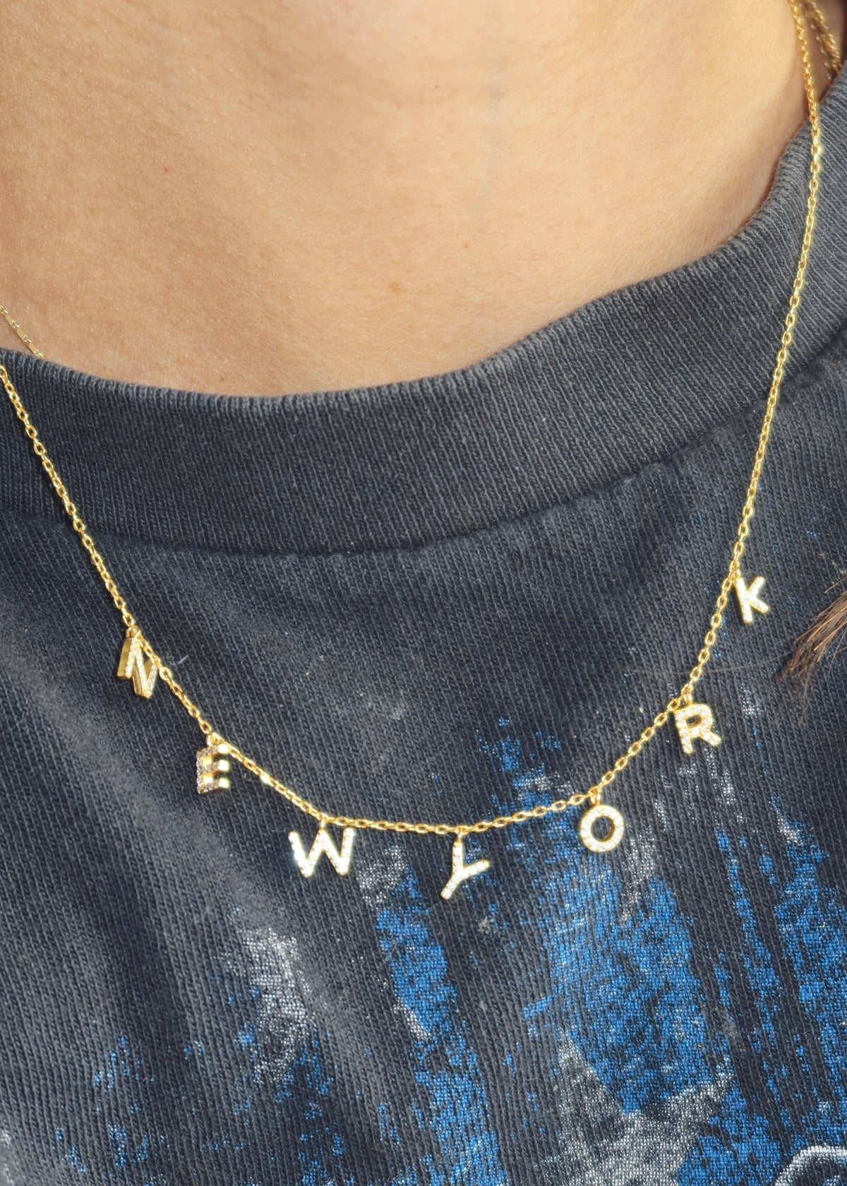 New York Letter Necklace
