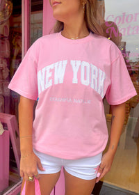 New York Pink Heavyweight T-Shirt