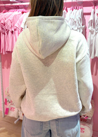 Preorder: Grey Bow Lover Embroidered NYC Hoodie