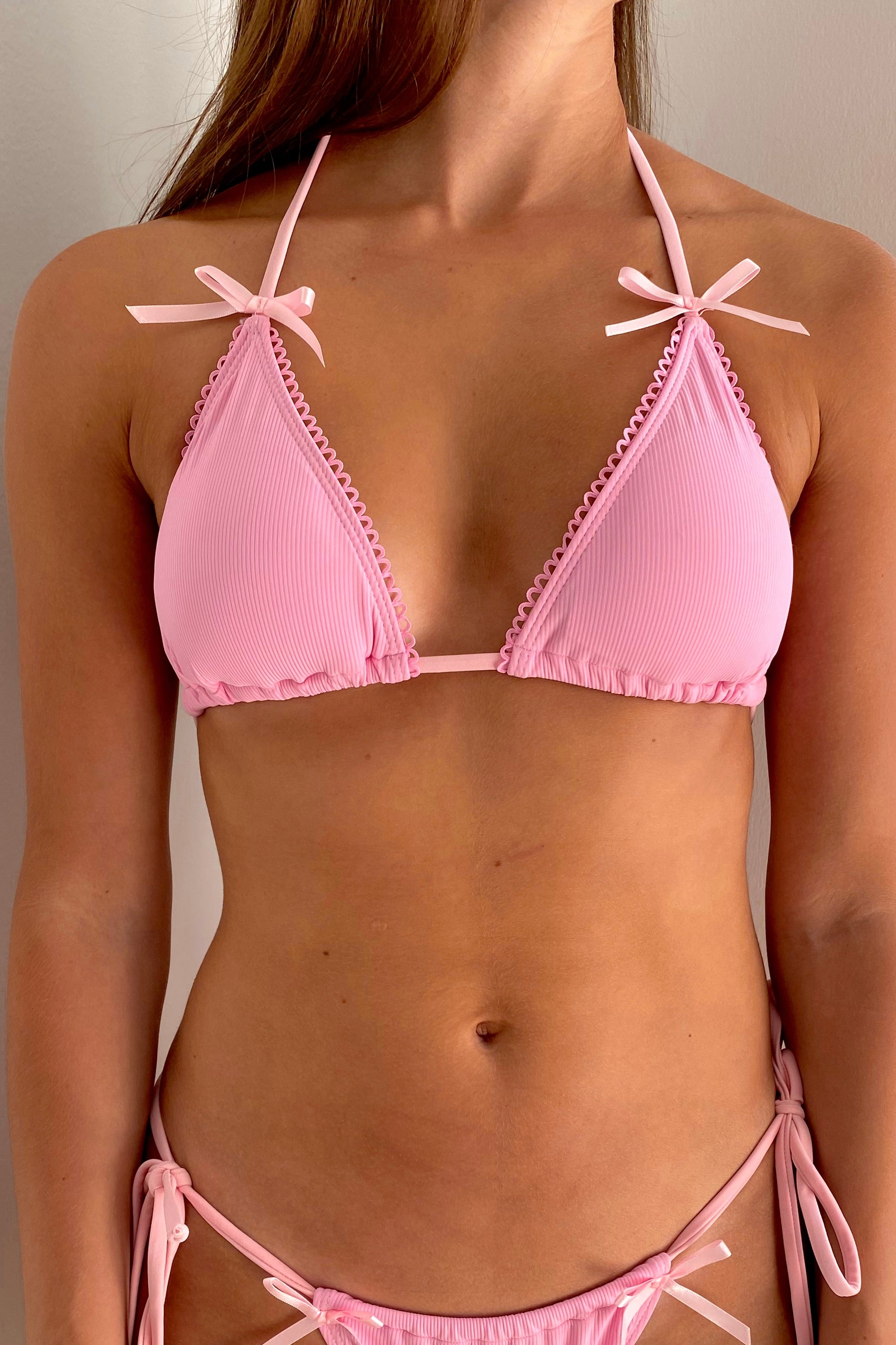 Triangle store pink bikini