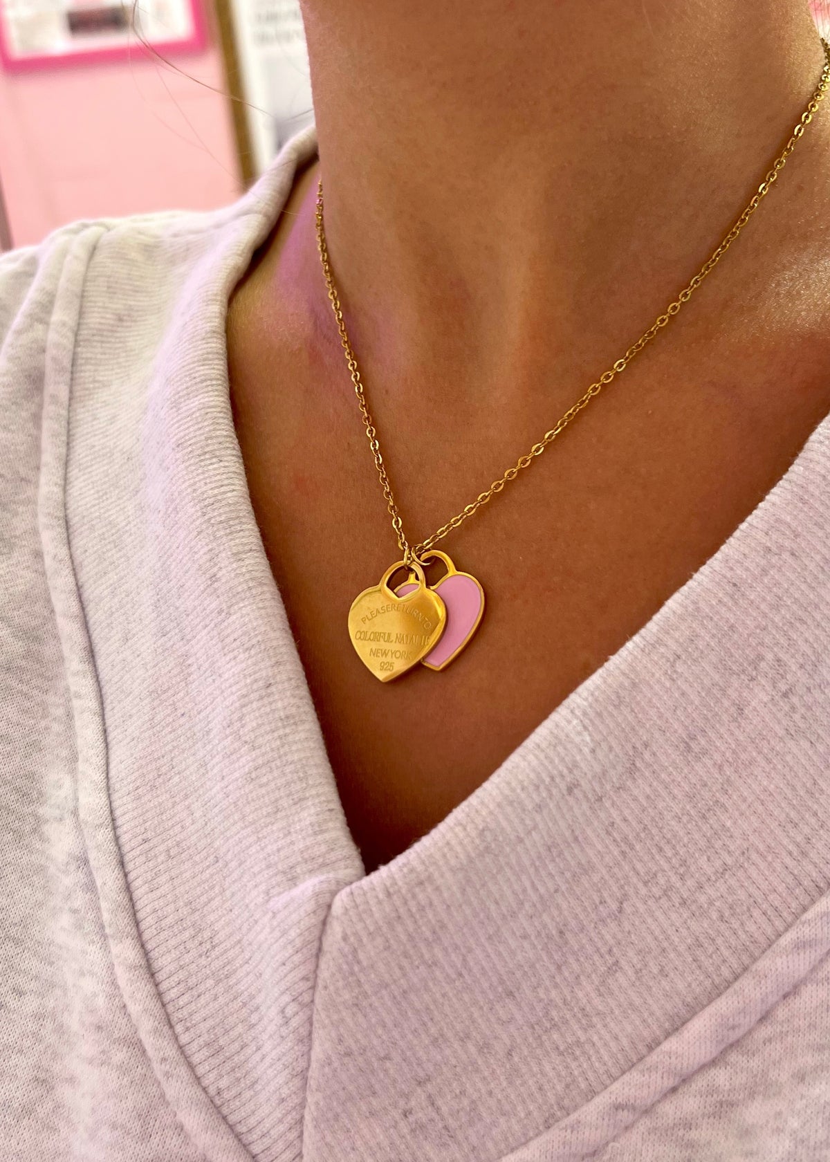 Pink Return To Heart Necklace