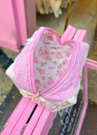 Floral Bows Makeup Bag