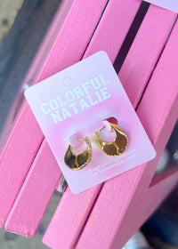 18k Gold Sculpture Earrings