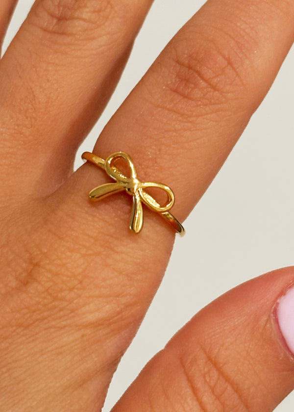 Gold Bow Babe Ring