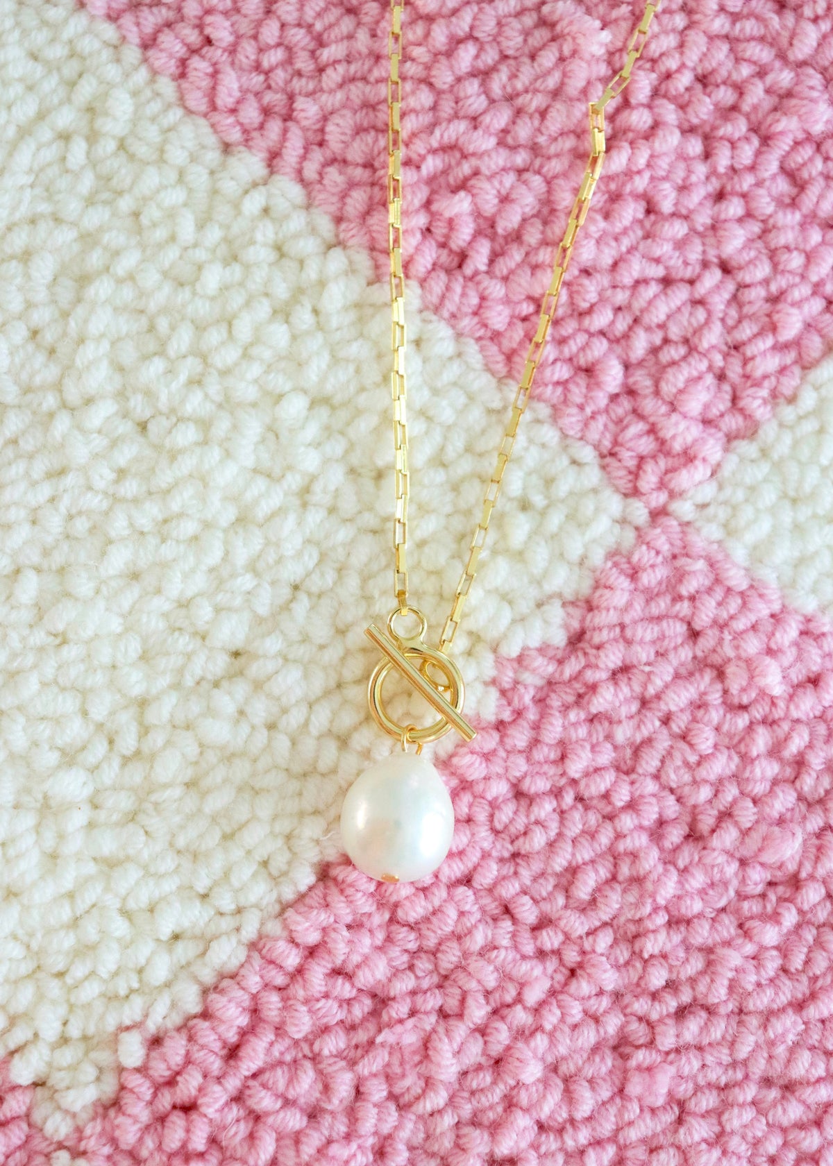 18k Gold Pearl Chain Necklace
