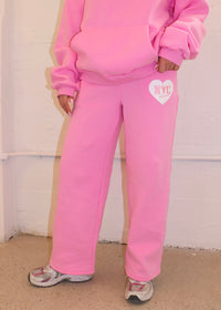 NYC Pink Heart Sweatpants
