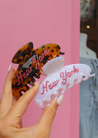 New York Studded Leopard Hair Clip