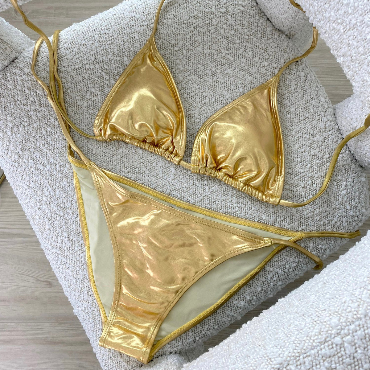 Maura Gold Tie Bikini Set