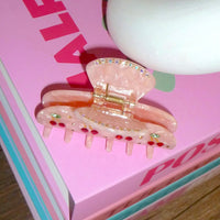 Blinged Pink Cherry Clip
