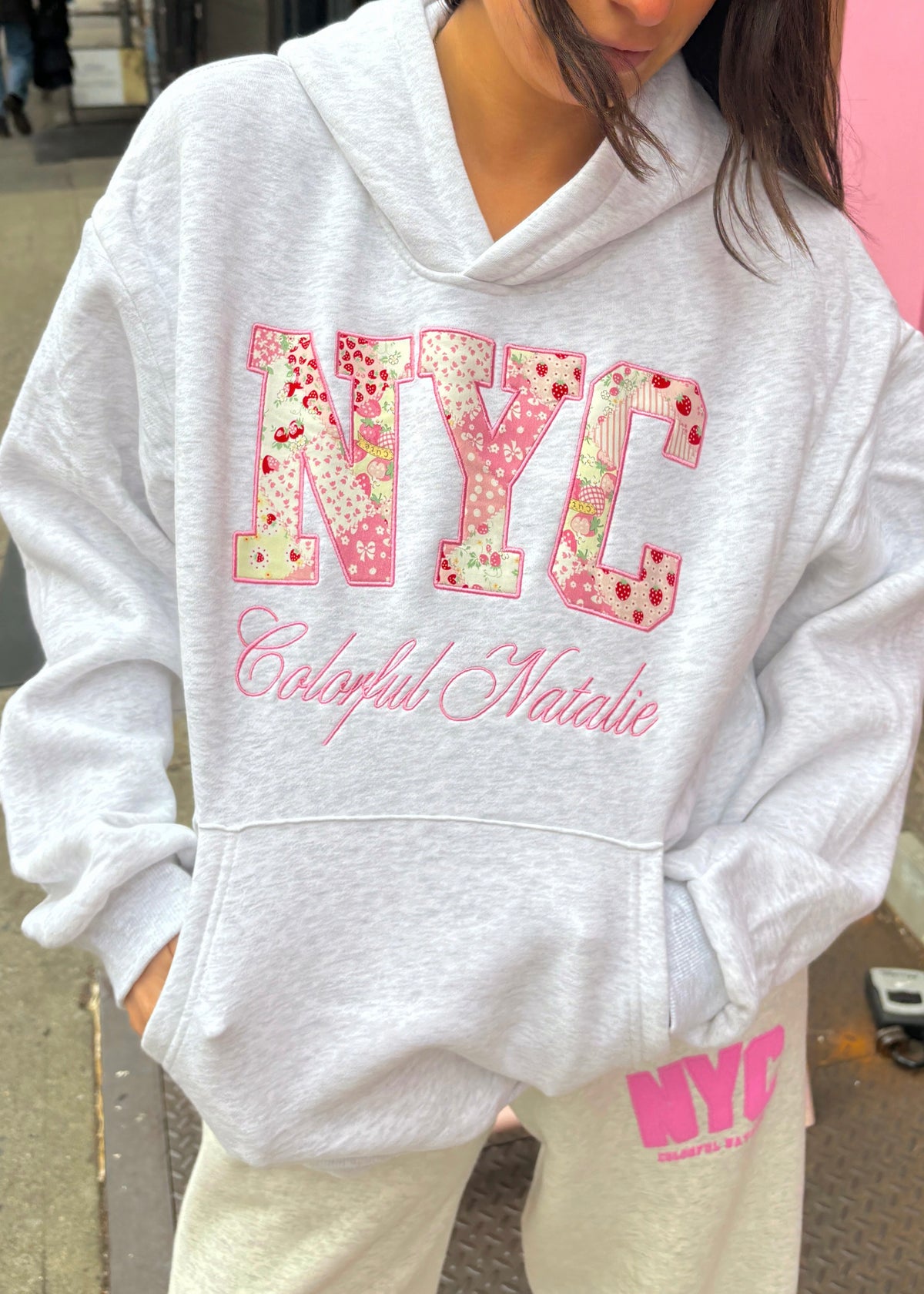 Preorder: Strawberry Babe Embroidered NYC Hoodie