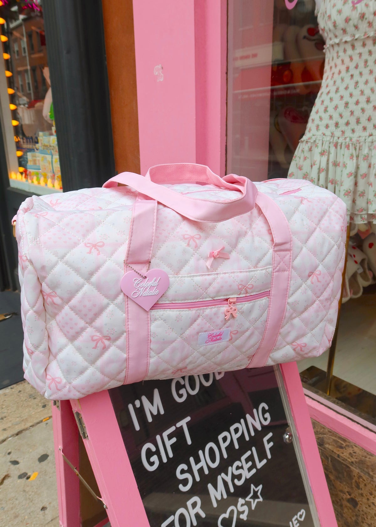 Pink Bows Duffle Bag