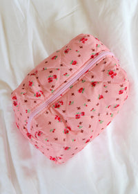 Red Hot Florals Makeup Bag