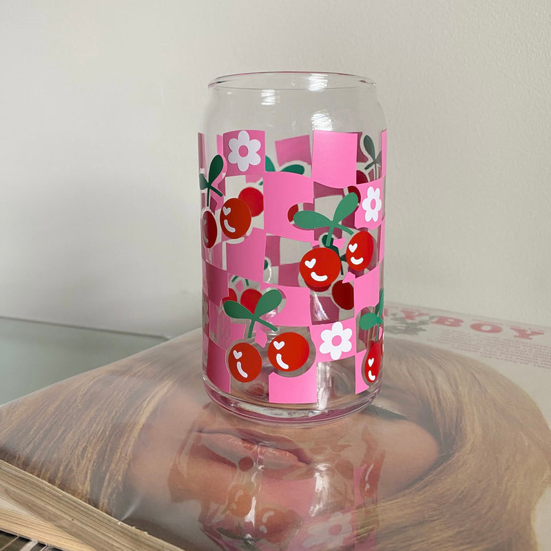 Cherry Glass Cup