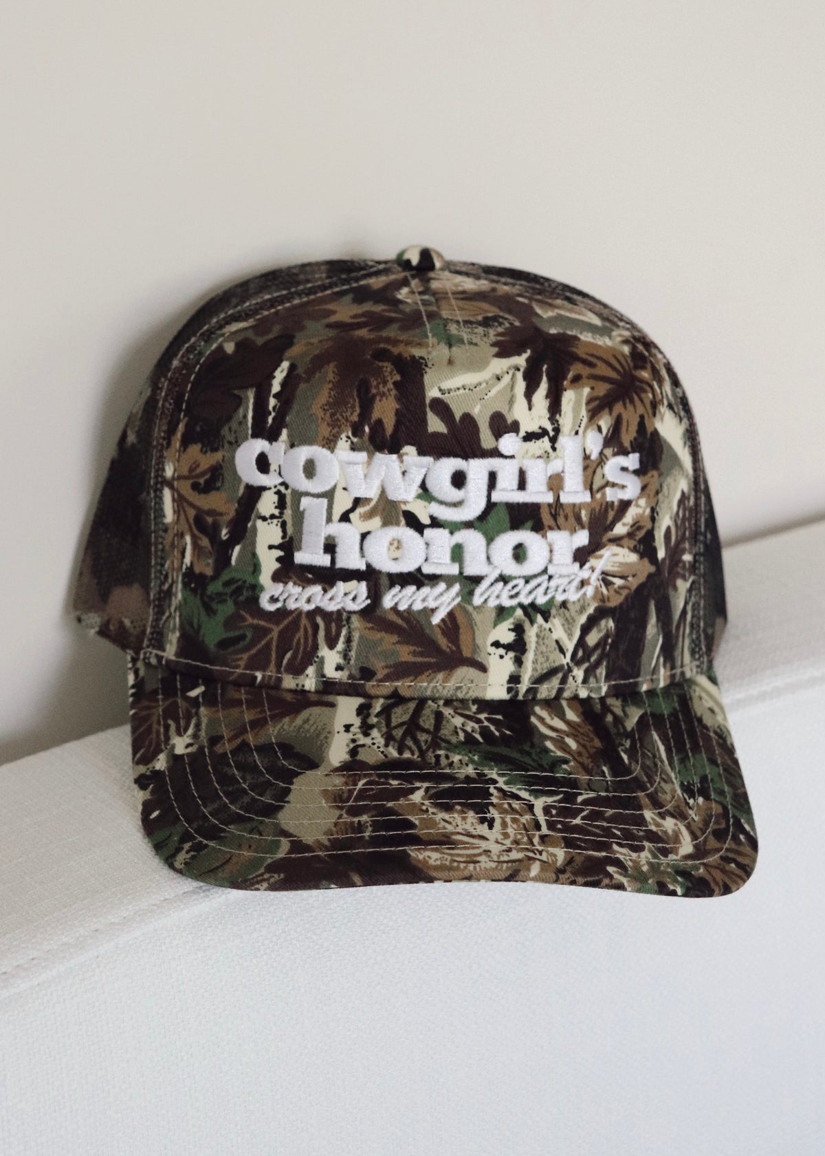 Cowgirl's Honor Camo Trucker Hat