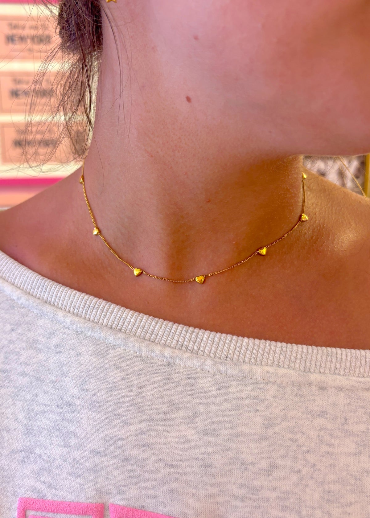 Gold Hearts Necklace