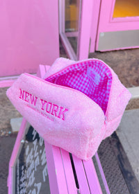 Pink Terry New York Makeup Bag