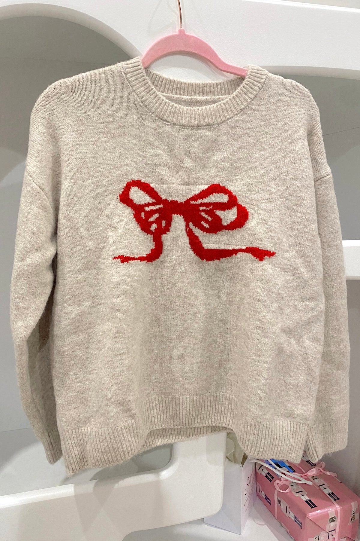 Lila Red Bow Sweater