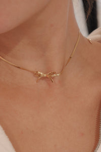 Charla Gold Bow Necklace