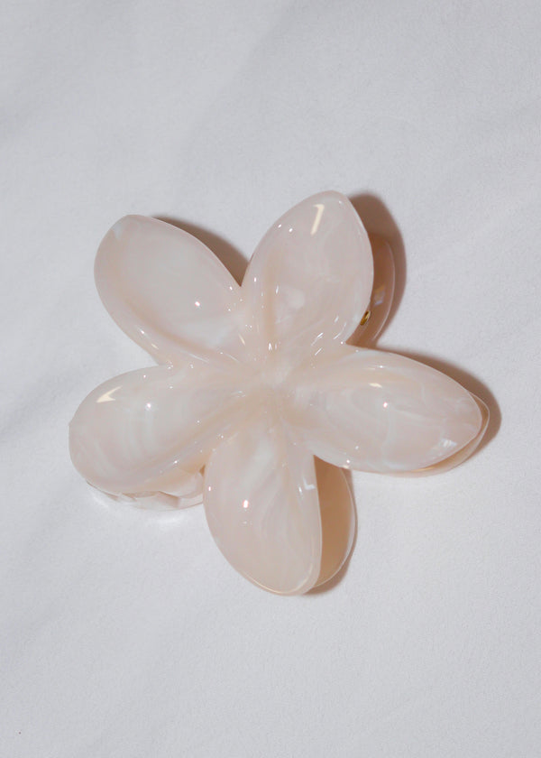 Hibiscus Cream Flower Hair Clip